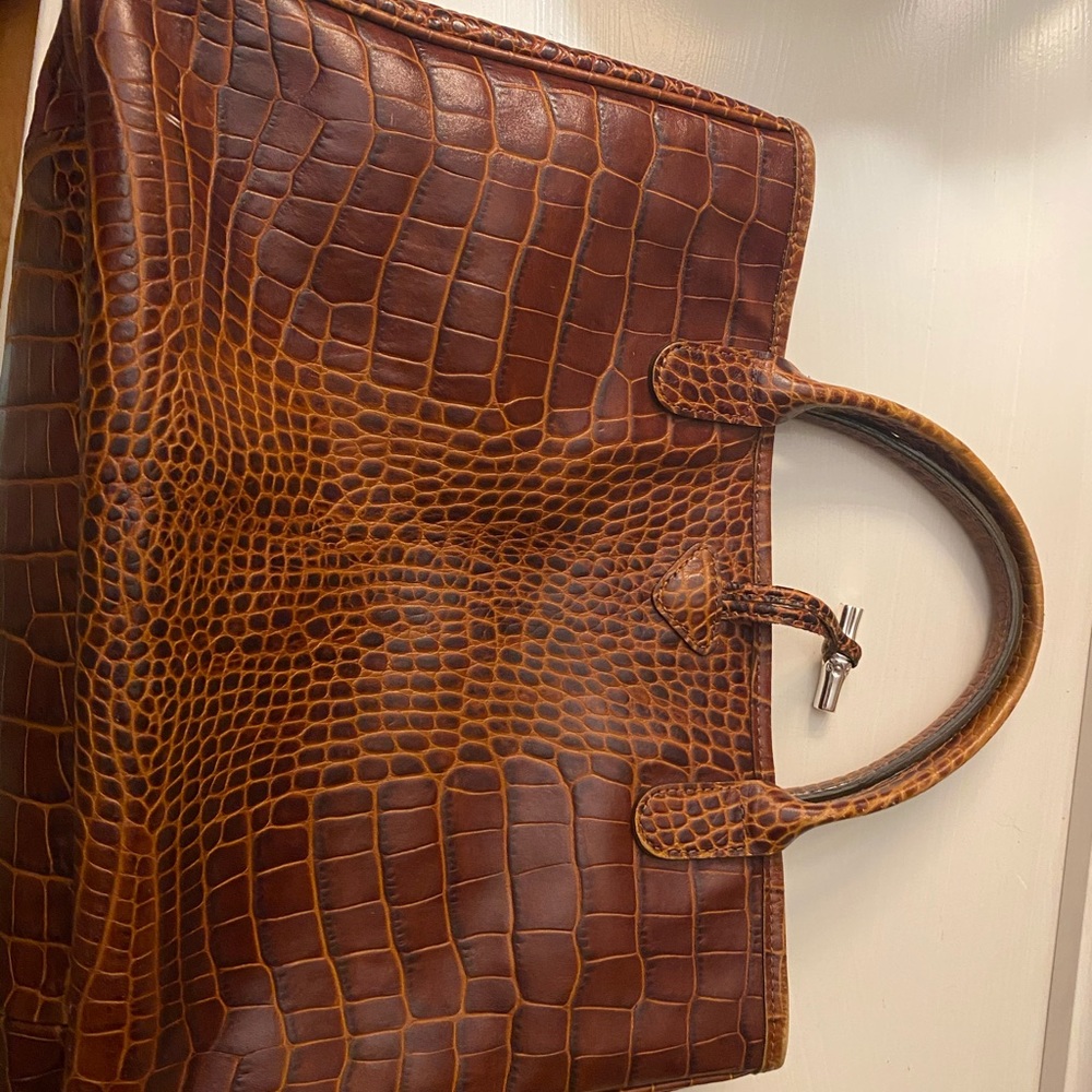 Longchomp Croc Handbag